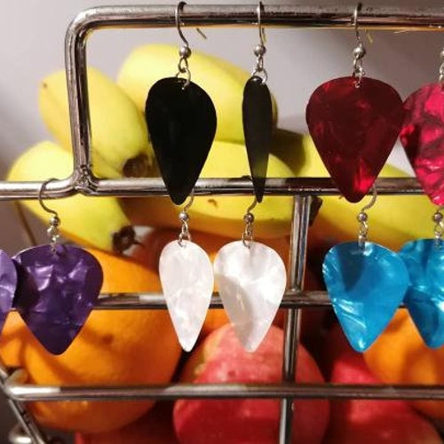 Guitar Pick Earrings Etsy