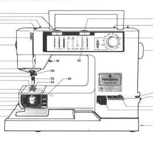 Husqvarna Model 100 operating manual. Original Husqvarna Model 100 series sewing machine manual. Instant PDF download