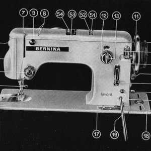 Original Bernina 540/542 Sewing machine manual: instant download. Vintage Bernina 540-1, 542-1 series sewing machine manual PDF DOWNLOAD