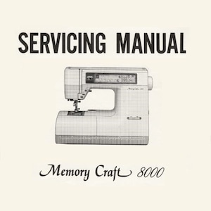 Janome Memory craft 8000 Original service manual Instant PDF download. Memory craft 8000 series sewing machine service manual. PDF download.