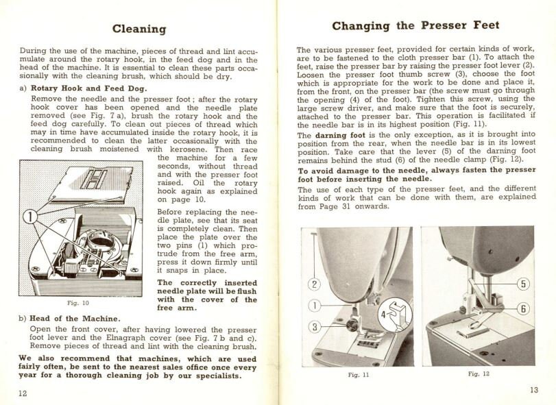 Original Elna Supermatic Sewing Machine Manual Digital Download Vintage