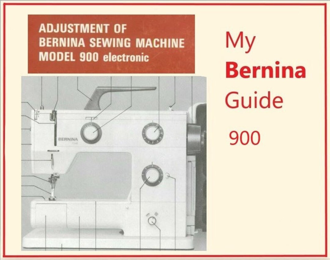 Original Bernina 900 Sewing Machine Service/adjusters Manual. Instant