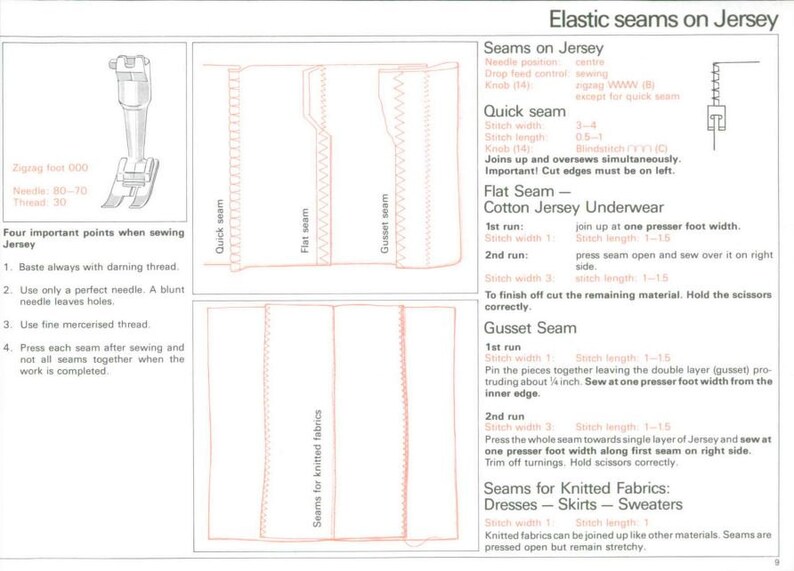 Manual de instrucciones original de la máquina de coser Bernina serie 900. Manual de la máquina de coser Vintage 900 bernina Nova Descarga instantánea en PDF imagen 5