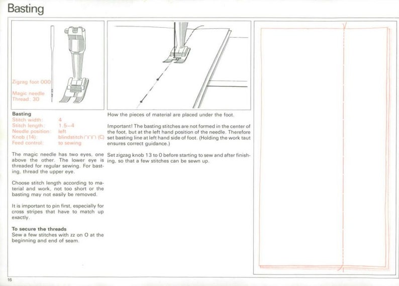 Manual de instrucciones original de la máquina de coser Bernina serie 900. Manual de la máquina de coser Vintage 900 bernina Nova Descarga instantánea en PDF imagen 6