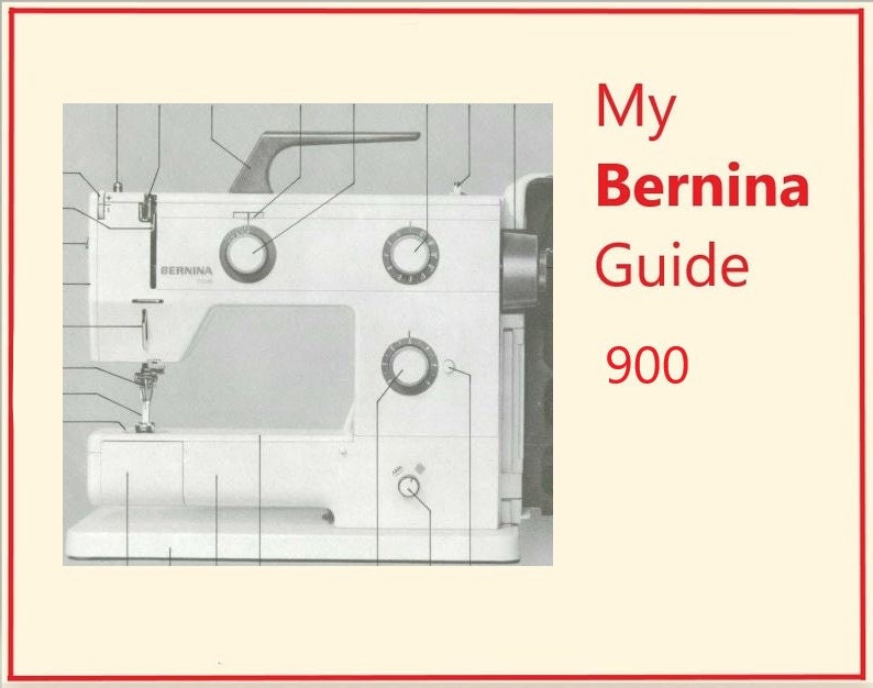 Manual de instrucciones original de la máquina de coser Bernina serie 900. Manual de la máquina de coser Vintage 900 bernina Nova Descarga instantánea en PDF imagen 1