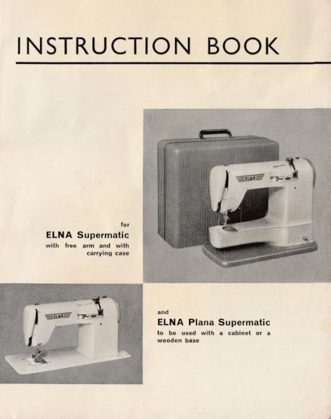 Original Elna Supermatic or Elna Plana Supermatic Sewing Machine