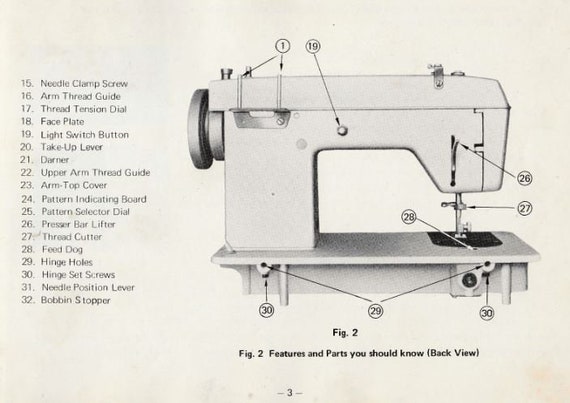 Toyota Sewing Machine Manual for 