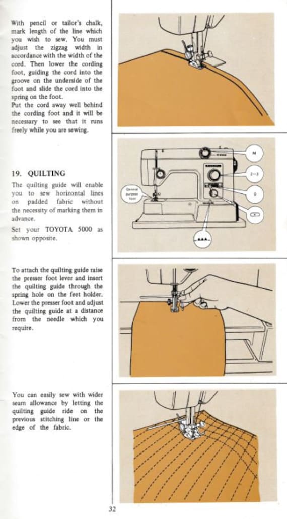Original Toyota 5000 Series Sewing Machine Manual - Etsy
