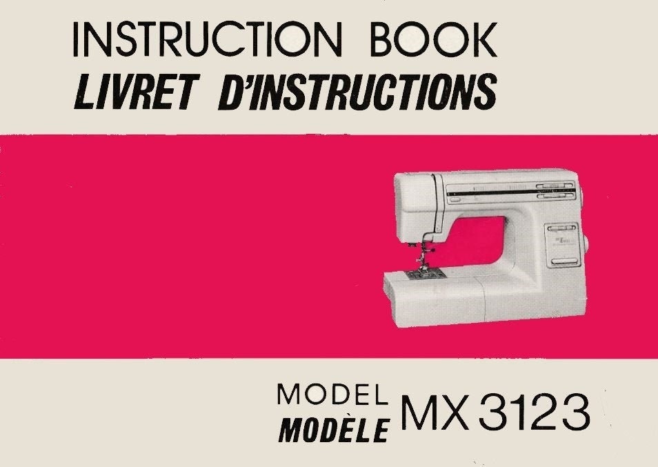 Original My-excel 23 or MX 3123 Series Janome - Instant PDF Original My-excel 23 or MX 3123 Series Janome - Instant PDF
