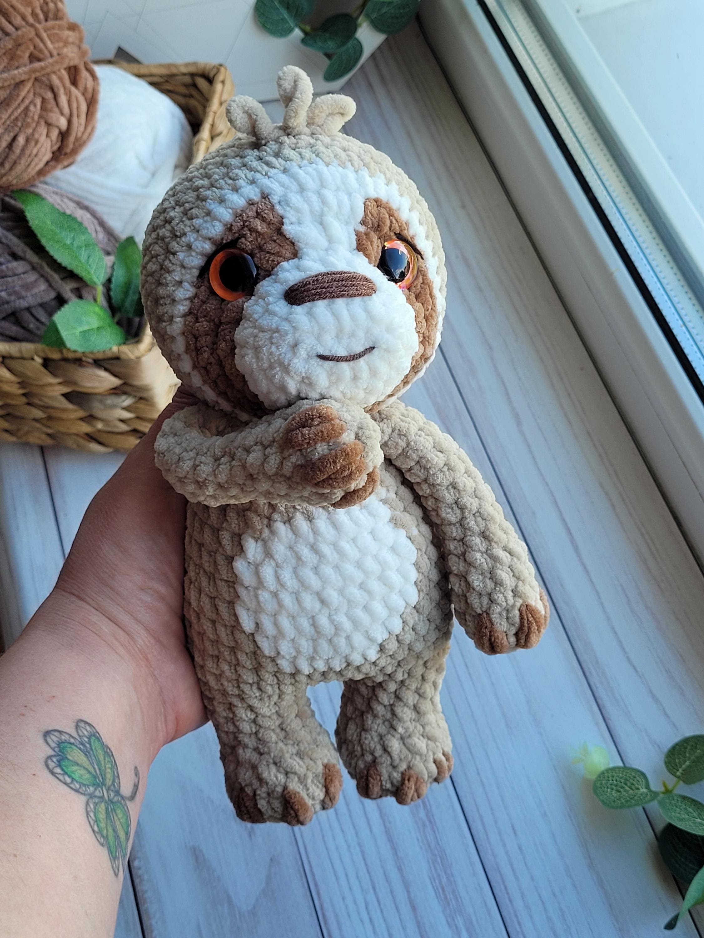 Plush Sloth Crochet Pattern 2 in 1: Amigurumi Stuffed Animal Toy (PDF ...