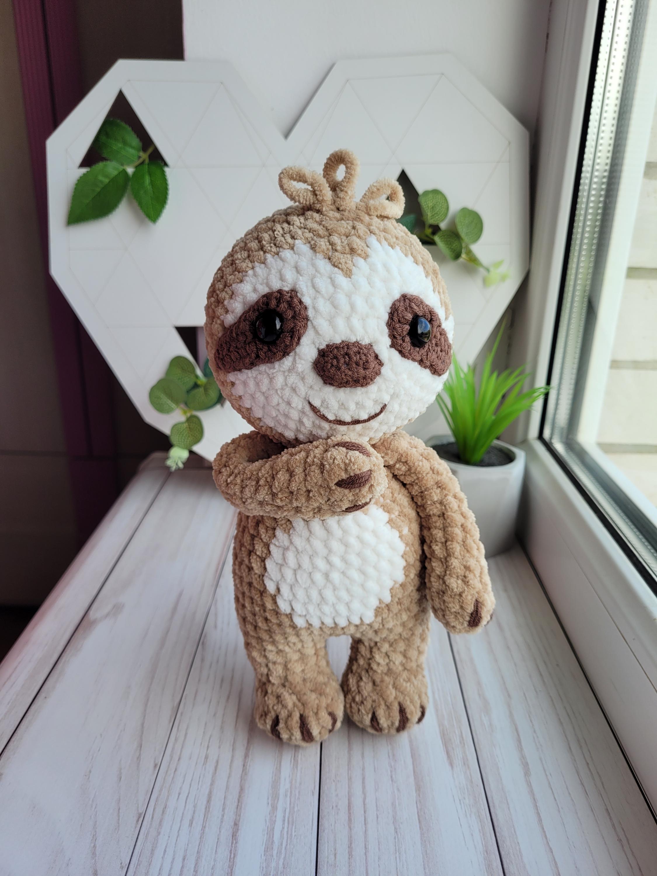 Plush Sloth Crochet Pattern 2 in 1: Amigurumi Stuffed Animal Toy (PDF ...