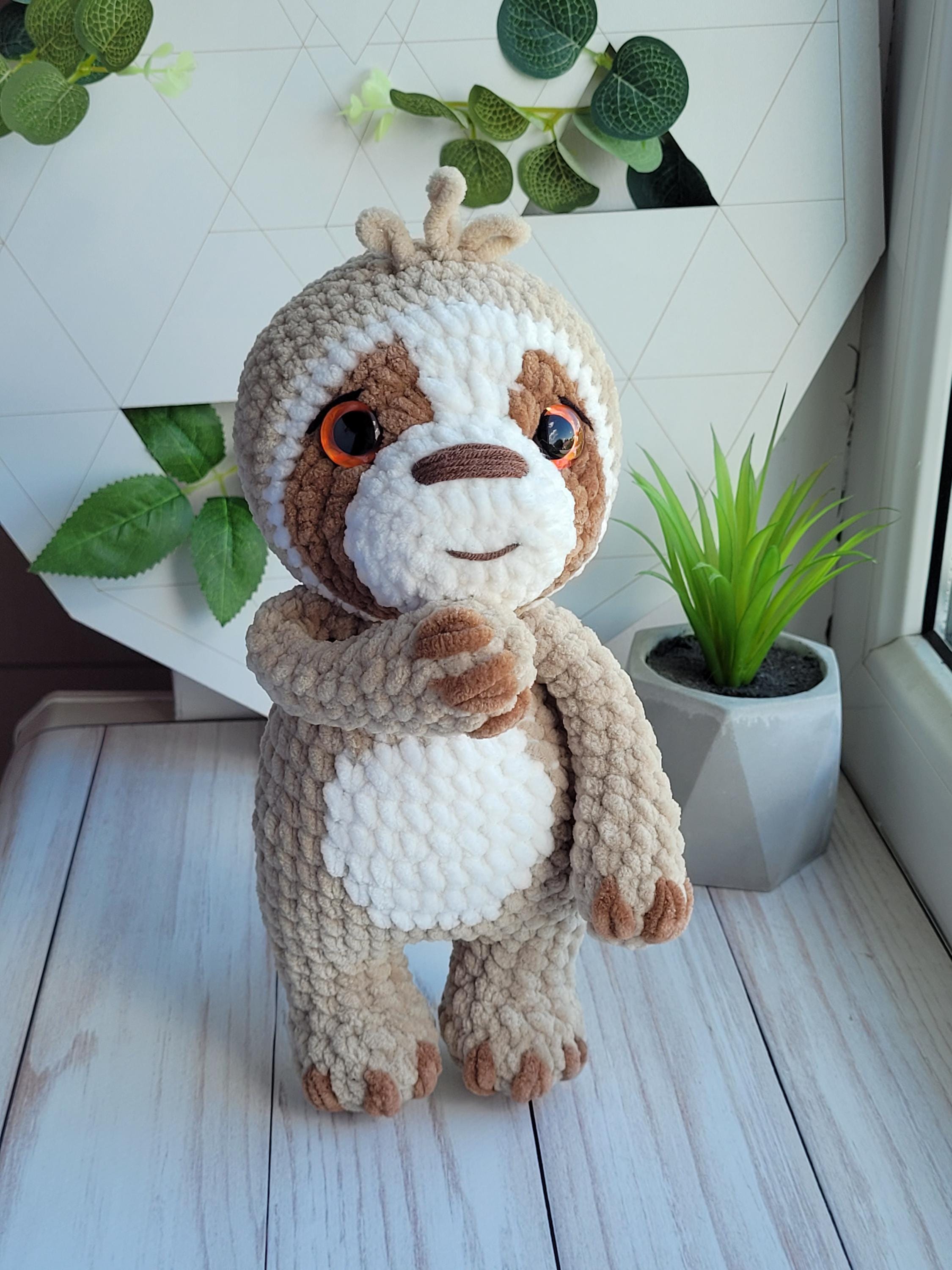 Plush Sloth Crochet Pattern 2 in 1: Amigurumi Stuffed Animal Toy (PDF ...