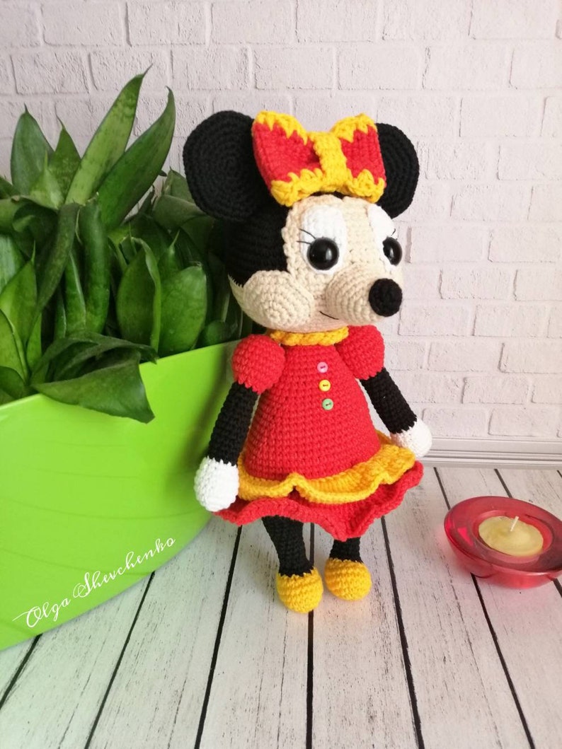 Amigurumi pattern Minnie Mouse crochet doll toy kit Disney Etsy