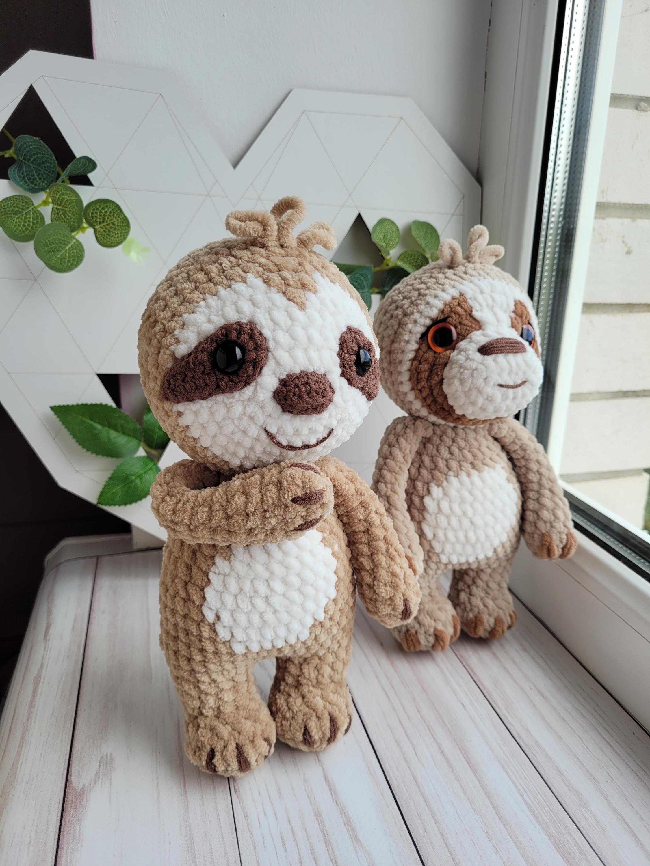 Plush Sloth Crochet Pattern 2 in 1: Amigurumi Stuffed Animal Toy (PDF ...