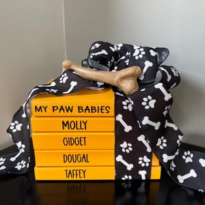 Custom Painted Book Stack: Personalized Home Decor