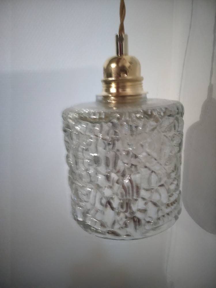 Lampe Baladeuse Vintage, Globe Vintage en Verre Moulé