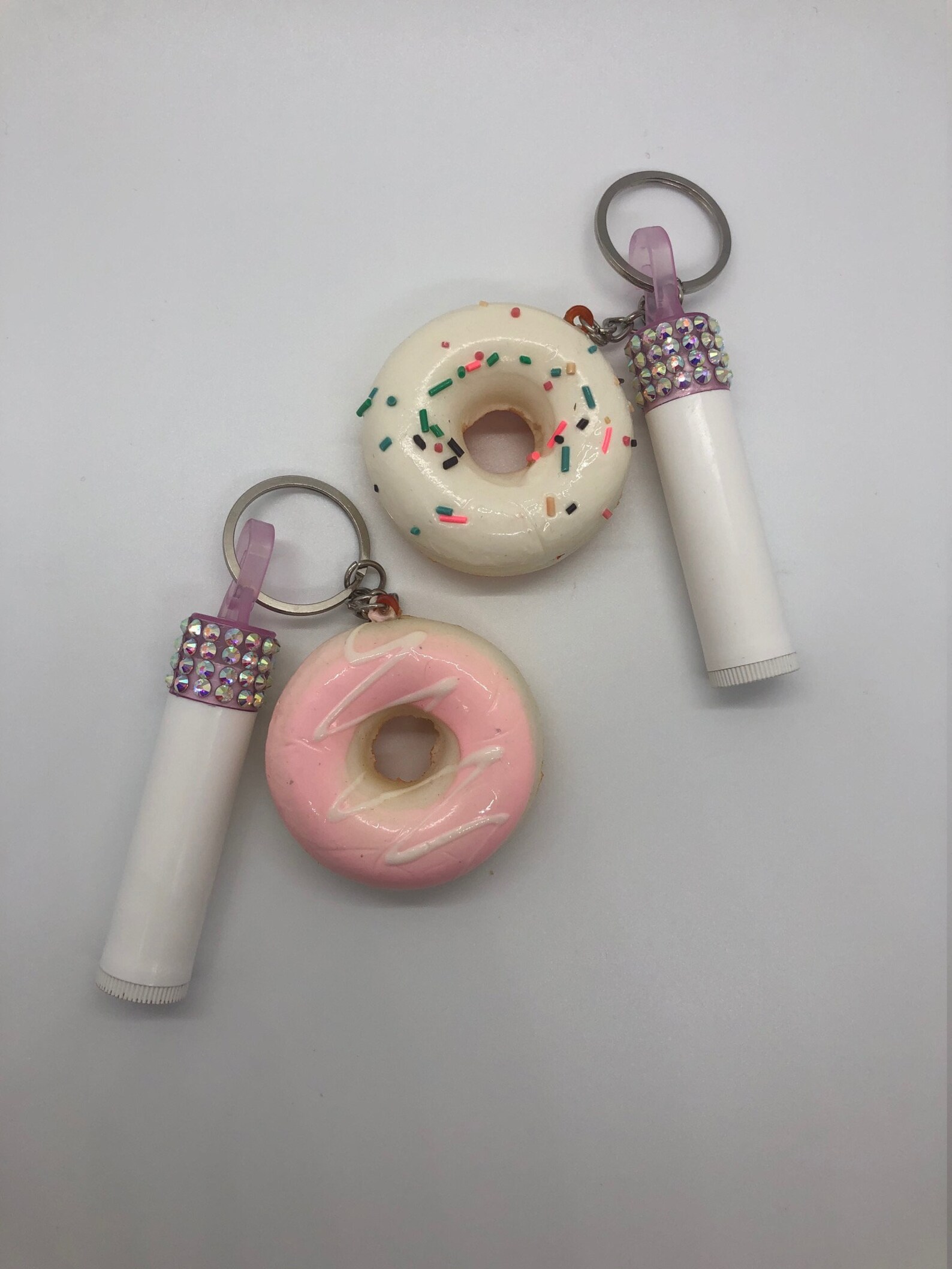 Squishy Doughnut Keychain with Reusable Rhinestone Encrusted Etsy