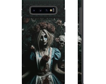 Alice in Wonderland Dark Emo Aesthetic Tough phone case iPhone Samsung Google Pixel