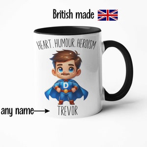 Personalised Superhero Dad Mug Custom Dad Mug for Fathers Day Gift cute dad mug for daddy image 1