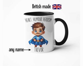 Personalised Superhero Dad Mug - Custom Dad Mug for Fathers Day Gift cute dad mug for daddy
