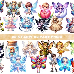 Fee PNG-Bundle, Fantasy Fee Clipart, himmlische Fee Kunst, Gothic Fee PNG, Waldfee, Sublimationsfee, süße Fee PNG