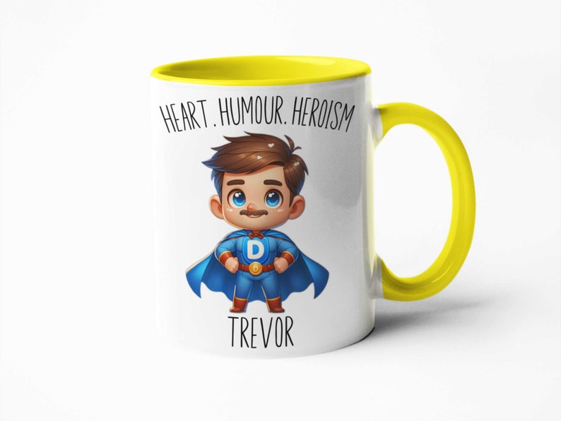 Personalised Superhero Dad Mug Custom Dad Mug for Fathers Day Gift cute dad mug for daddy image 5