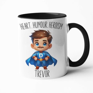 Personalised Superhero Dad Mug Custom Dad Mug for Fathers Day Gift cute dad mug for daddy image 4