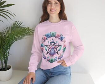 Cosy Magick Pagan Sweatshirt Pastel Pink Pagan Sweatshirt, Witch Crewneck, Unisex Sweatshirt, US Cotton Sweatshirt, Comfortable Clothing
