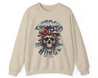 Tattooed & Hungry Womens Sweater - Skull Mushroom in a variety of colours up to 4xl