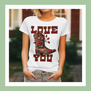Cowgirl Sublimation png | Rodeo Clipart | Valentine Design png | Cowboy Boot | Western svg Bundle | Self Love png | Sublimation png File