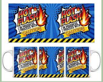 Menopause Mug Wrap with mug mockups hot flush png