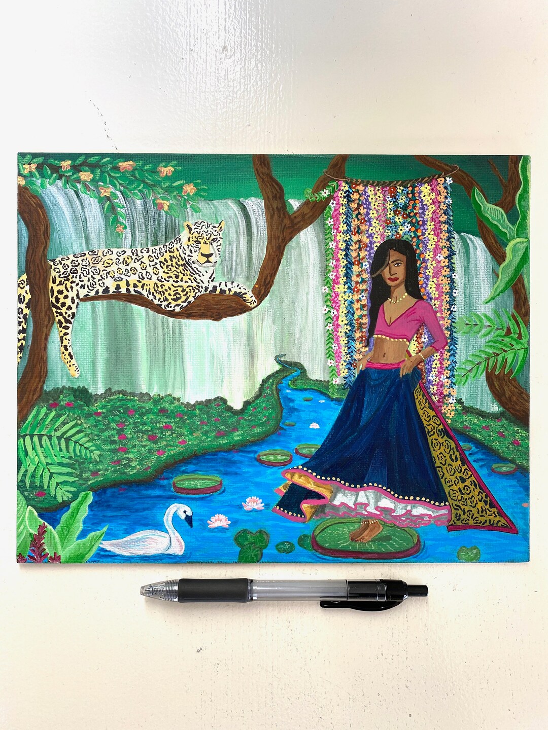 Art Print / South Asian Art Print / Desi Girl Art Print / Jungle Art