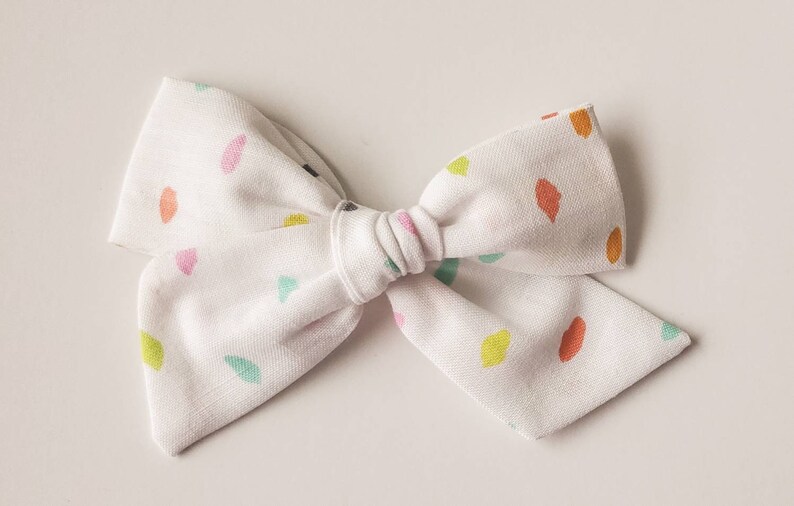 Watercolor Rainbow Hair Bow