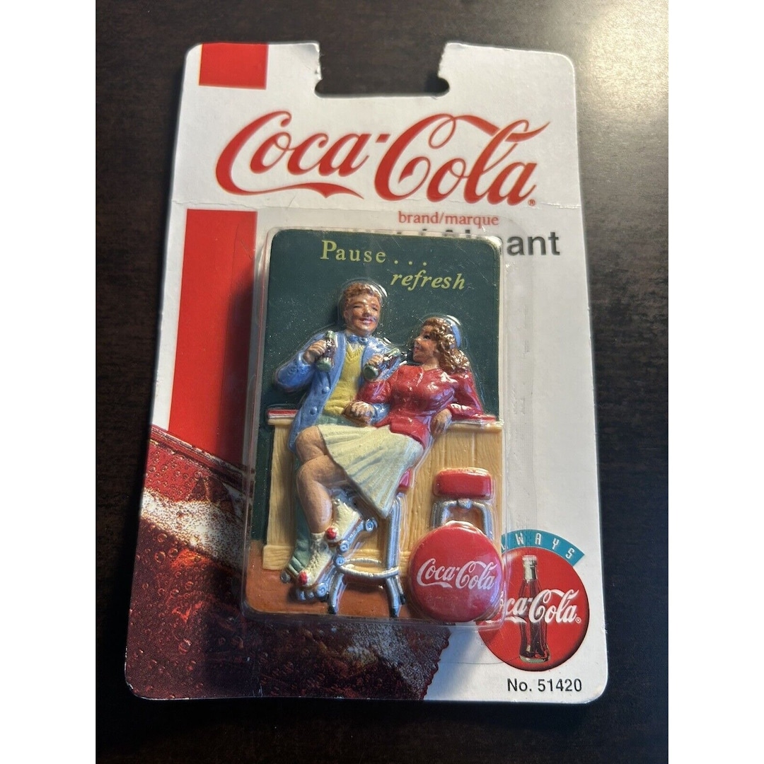 Coca Cola T-Shirt Uomo Pause And Refresh - Stile Retro, Merce Ufficiale