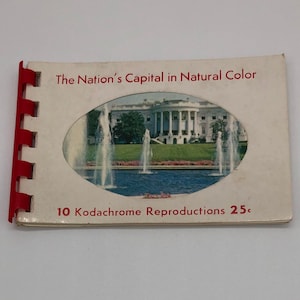 Vintage Kodachrome Reproductions The Nation&#39;s Capital in Natural Color Booklet