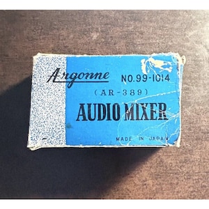 Vintage Argonne AR-389 RCA to 1/4&quot; Audio Mixer No. 99-1014 in Box