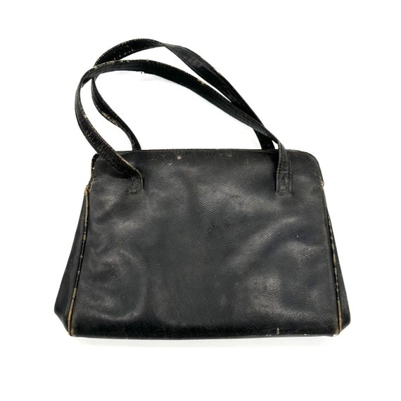 Antique Mardlay Black Purse/Handbag + Calling Car… - image 1