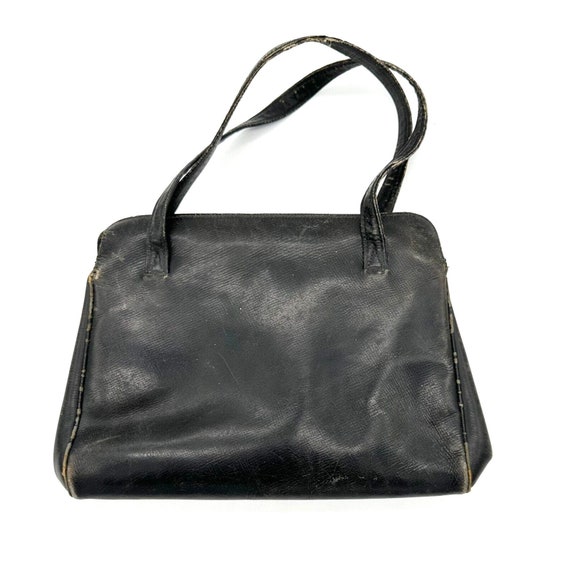 Antique Mardlay Black Purse/Handbag + Calling Car… - image 2