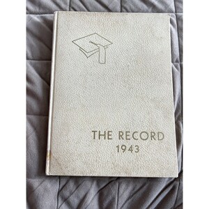 1943 &quot;The Record&quot; Frances Shimar College Yearbook Mt. Carroll, Illinois
