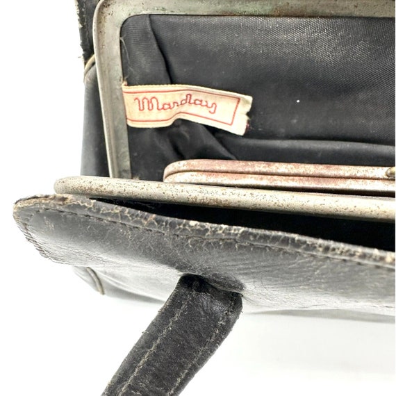 Antique Mardlay Black Purse/Handbag + Calling Car… - image 5