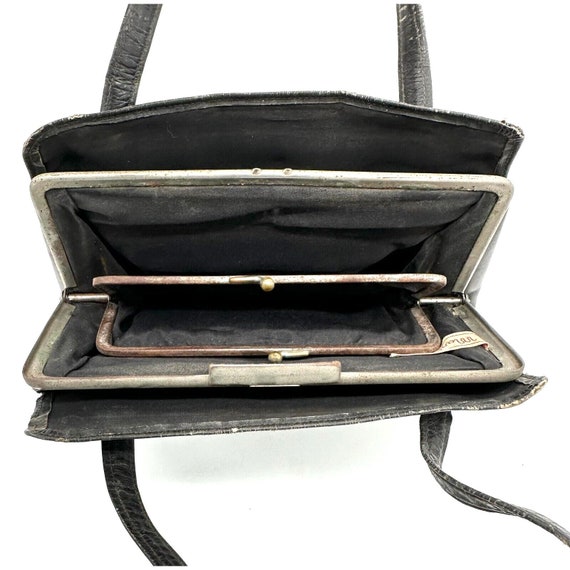 Antique Mardlay Black Purse/Handbag + Calling Car… - image 4