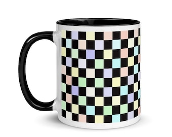 SKA STUFF | pastel checkers ceramic mug