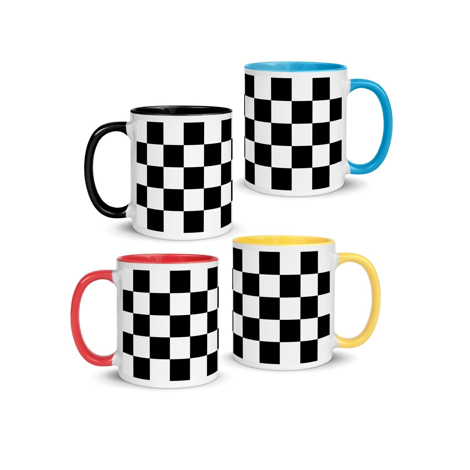 SKA STUFF |  Black and White Checkered Ceramic Mug | 11 ounces