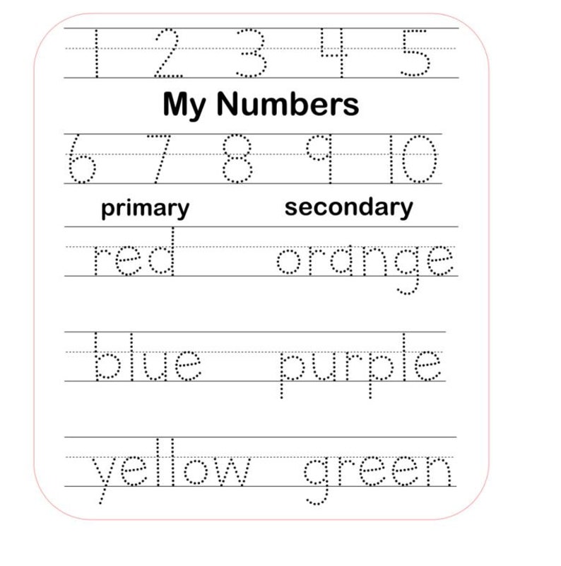 Tracing Mat DOTTED Line Letters ABC Letters Numbers Etsy Canada