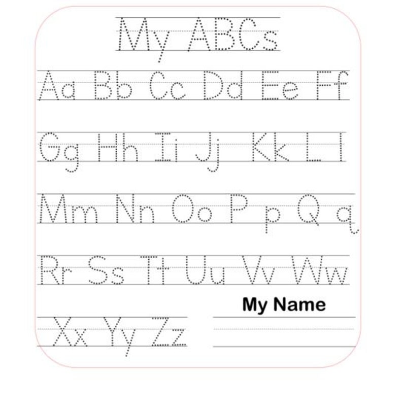 tracing mat dotted line letters abc letters numbers etsy