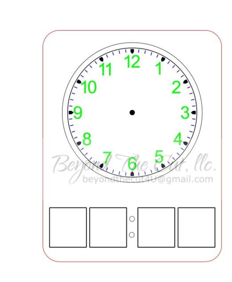 Clock Tracing Mat Clock Tracing Board SVG File GLOWFORGE Etsy