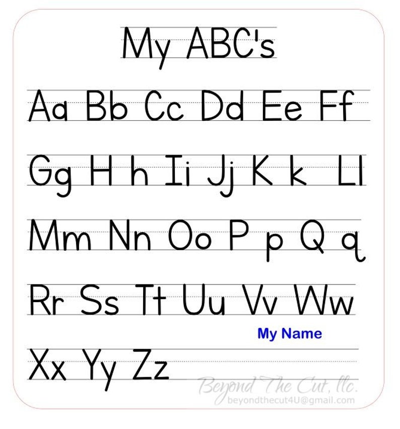 Download ABC Tracing Mat SOLID Line Letters Letters Numbers | Etsy