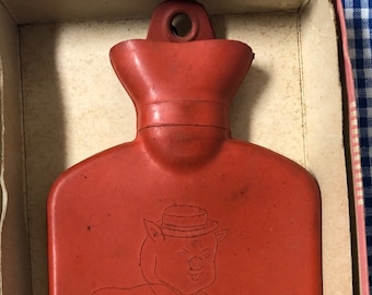 Vintage-baby Hot Water Bottle-this Little Piggy Went to Market 