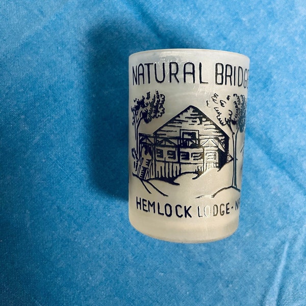 Natural Bridge State Park, Slade, Ky souvenir juice glass. Vintage!