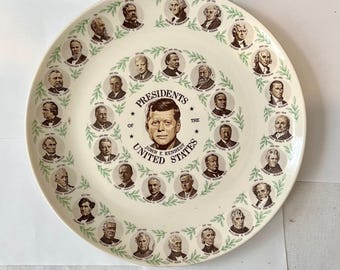 President John F. Kennedy vintage plate